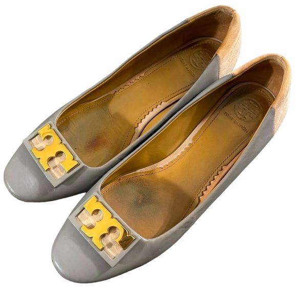 Tory Burch Women's Brown Gigi T Logo Pump Size 7 - Picture 3 of 9